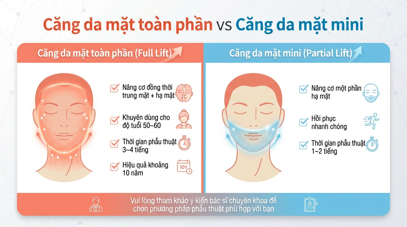 안면거상 vs 미니거상 비교